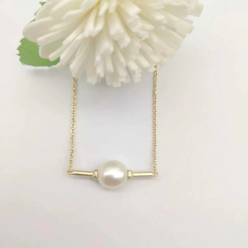 VKVVA Minimalist Horizontal Bar Freshwater Pearl Pendant Necklace, Elegant Dainty Fashion Daily Commute Jewelry Gift for Women
VKVVA Minimalist Horizontal Bar Freshwater Pearl Pendant Necklace, Elegant Dainty Fashion Daily Commute Jewelry Gift for Women