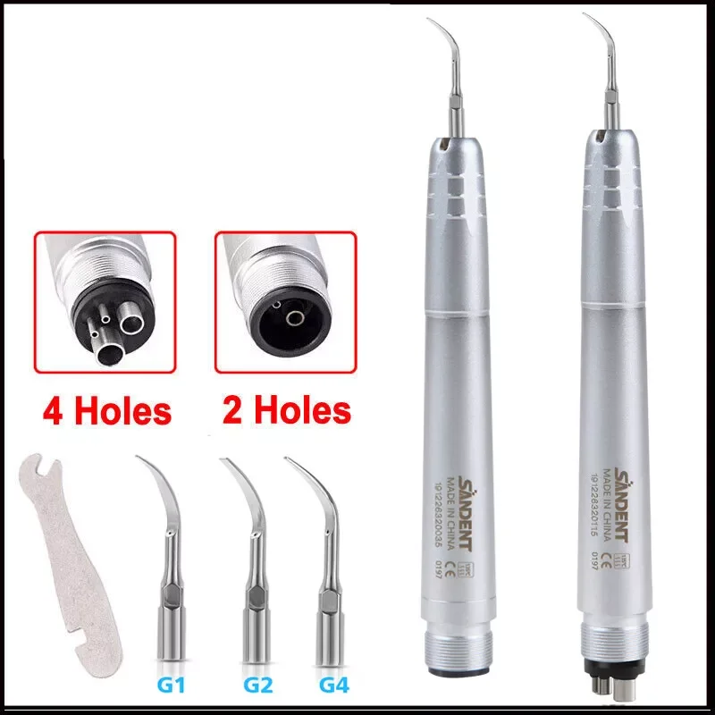 Dental Piezo Ultrasonic Air Scaler Handpiece Hygienist 2/4 Holes With 3 Tips
Dental Piezo Ultrasonic Air Scaler Handpiece Hygienist 2/4 Holes With 3 Tips