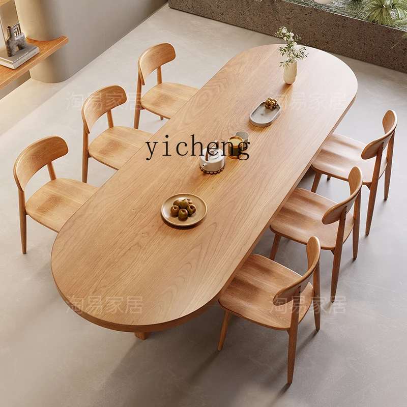 Креативный обеденный стол и стул из цельного дерева, верстак из натурального дерева, домашний обеденный и кабинет, встроенный овальный длинный стол
Креативный обеденный стол и стул из цельного дерева, верстак из натурального дерева, домашний обеденный и кабинет, встроенный овальный длинный стол