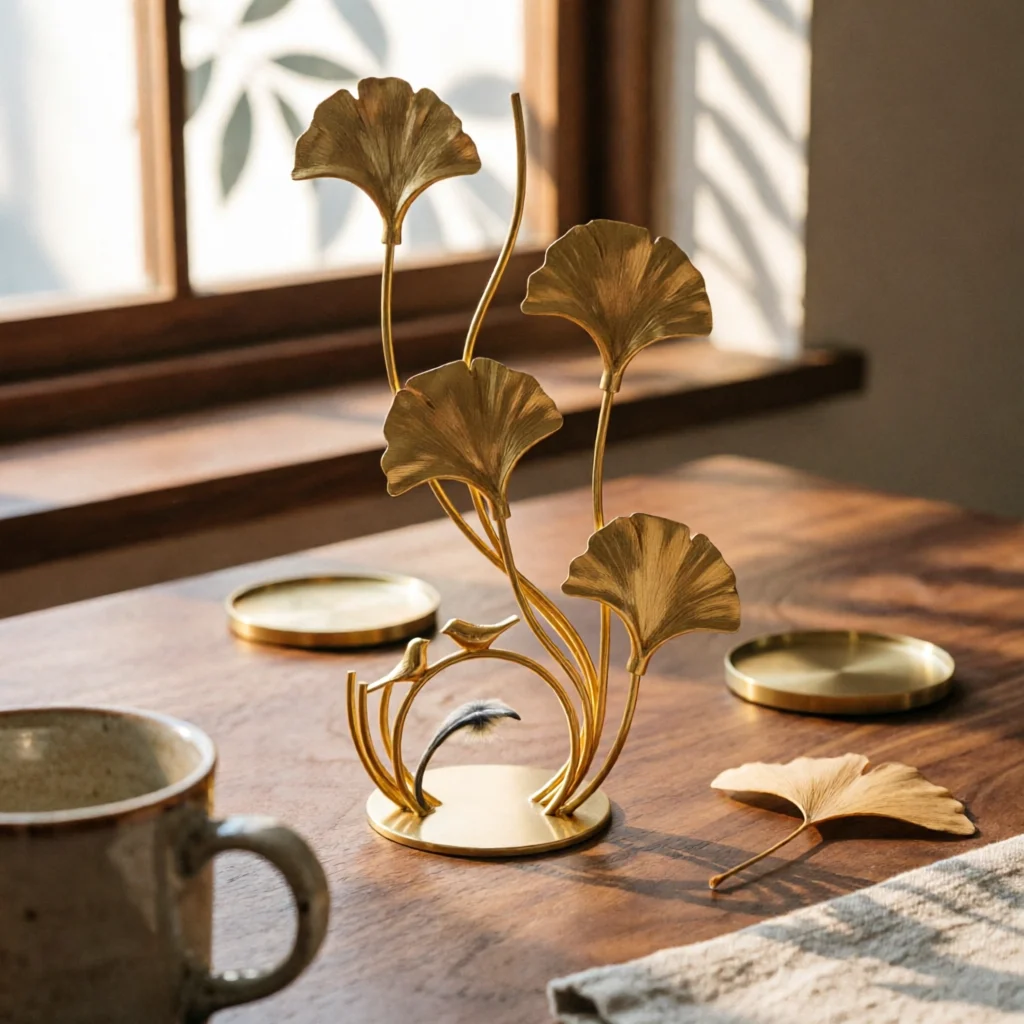 Ginkgo Leaf Sculpture Metalline Metal Leaf Sculpture Floor Statue with Metal Base Modern Decoration Elegant for Home Decorators
Ginkgo Leaf Sculpture Metalline Metal Leaf Sculpture Floor Statue with Metal Base Modern Decoration Elegant for Home Decorators