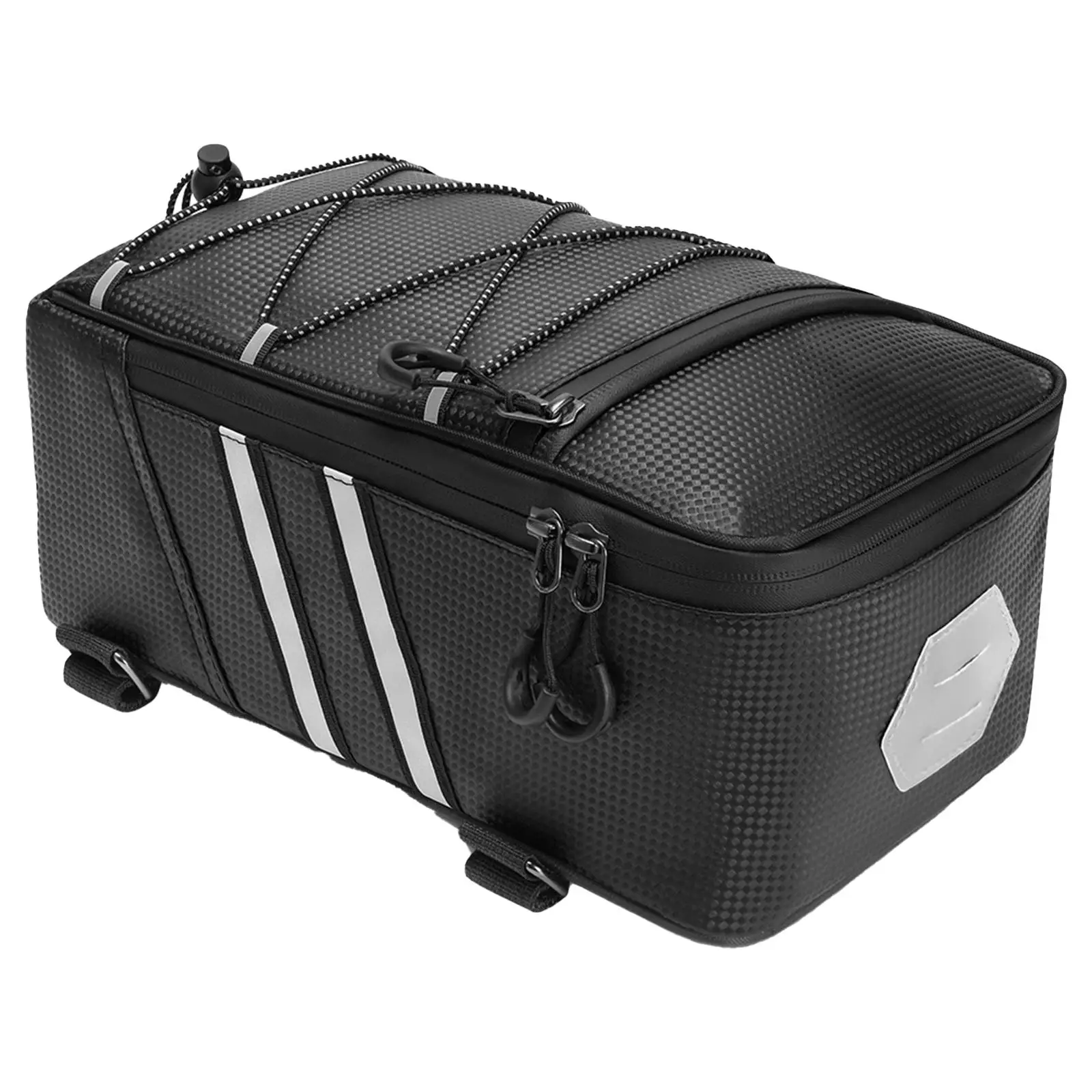 Bike Rear Rack Bag PU Leather Water Resistant Cargo Carrier Reflective Saddle Seat Pouch for Camping Trip Picnic Travel Carrying
Bike Rear Rack Bag PU Leather Water Resistant Cargo Carrier Reflective Saddle Seat Pouch for Camping Trip Picnic Travel Carrying