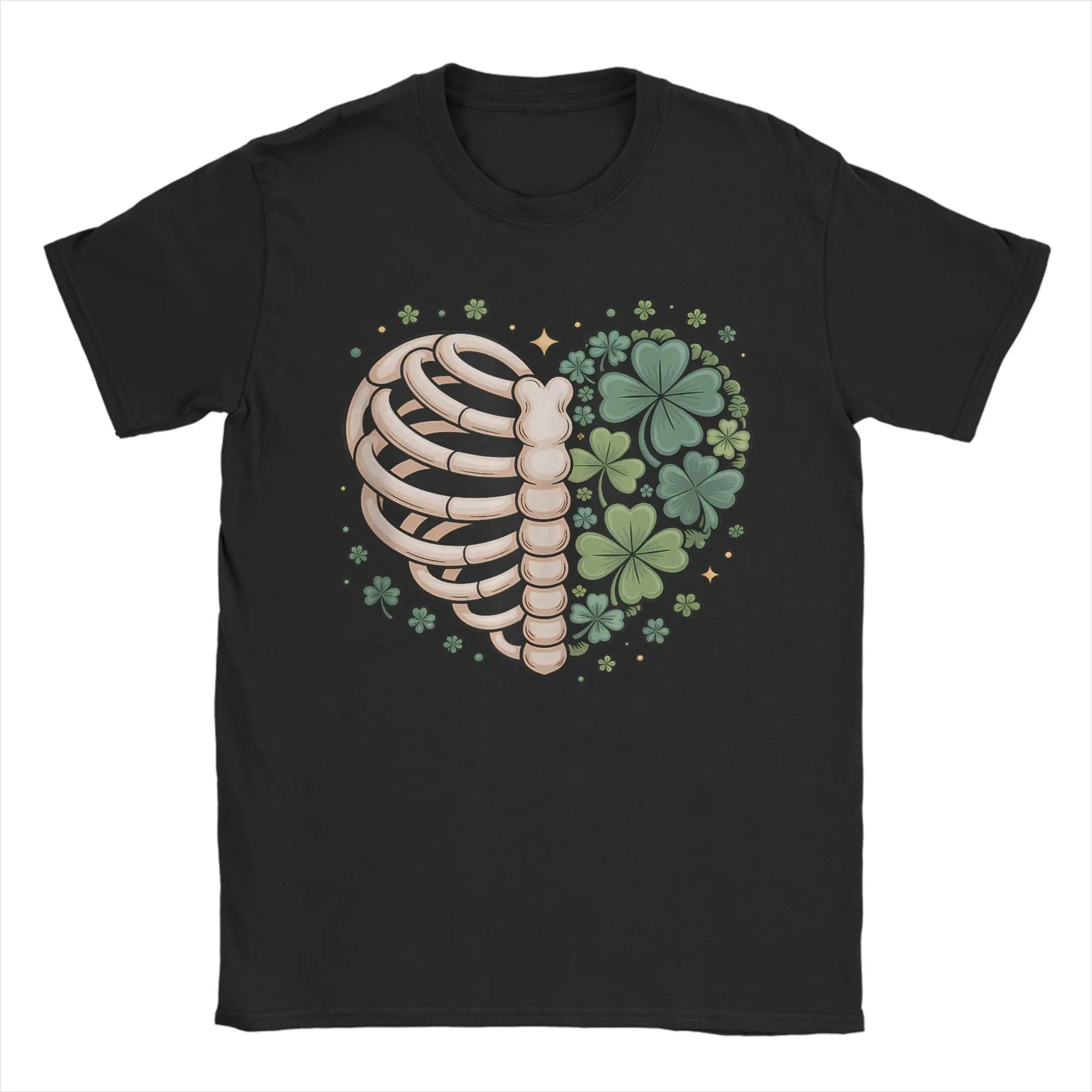 Lucky Bones Shamrock Skeleton Ribcage Heart T-Shirt Summer Cotton T-Shirts Adult Hippie Casual Tee Shirt Short-Sleeve Top Tees
Lucky Bones Shamrock Skeleton Ribcage Heart T-Shirt Summer Cotton T-Shirts Adult Hippie Casual Tee Shirt Short-Sleeve Top Tees