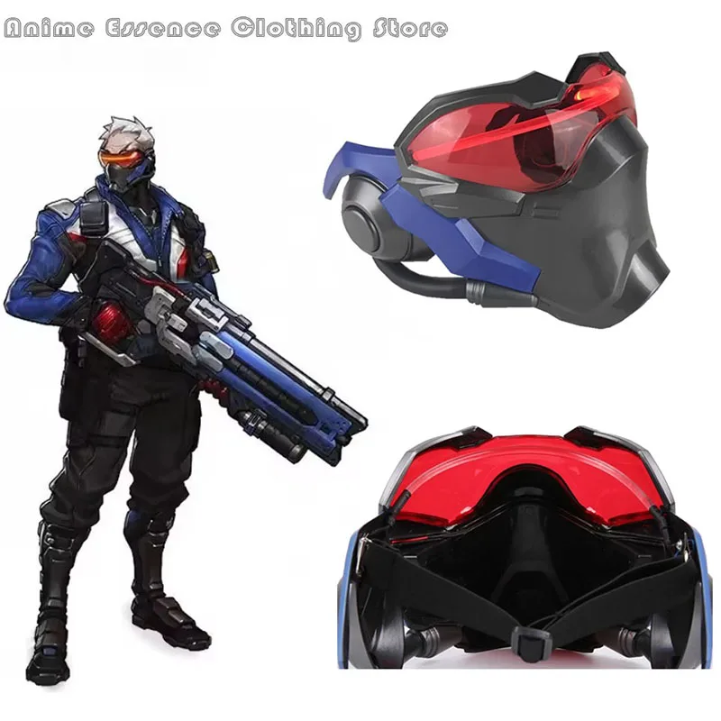 Overwatch Soldier 76 Masks With LED Luminous Cosplay Soldier76 Mask With Light Soldier 76 Costume Without Battery ABS Plastic 
Overwatch Soldier 76 Masks With LED Luminous Cosplay Soldier76 Mask With Light Soldier 76 Costume Without Battery ABS Plastic