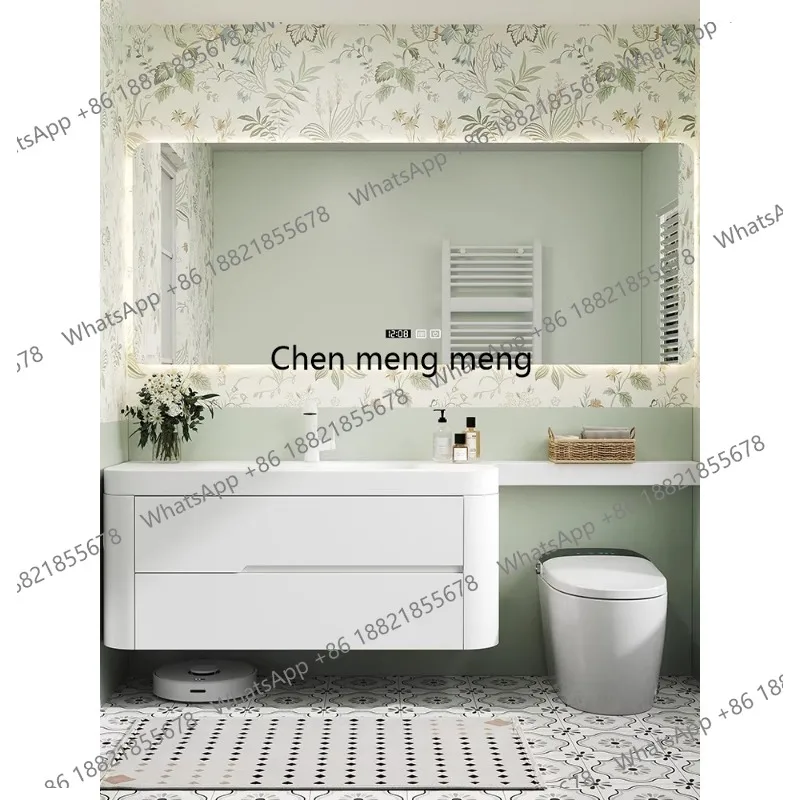 Integrated Basin Bathroom Cabinet Combined Oak Toilet Washbasin Washstand Mirror Cabinet
Integrated Basin Bathroom Cabinet Combined Oak Toilet Washbasin Washstand Mirror Cabinet