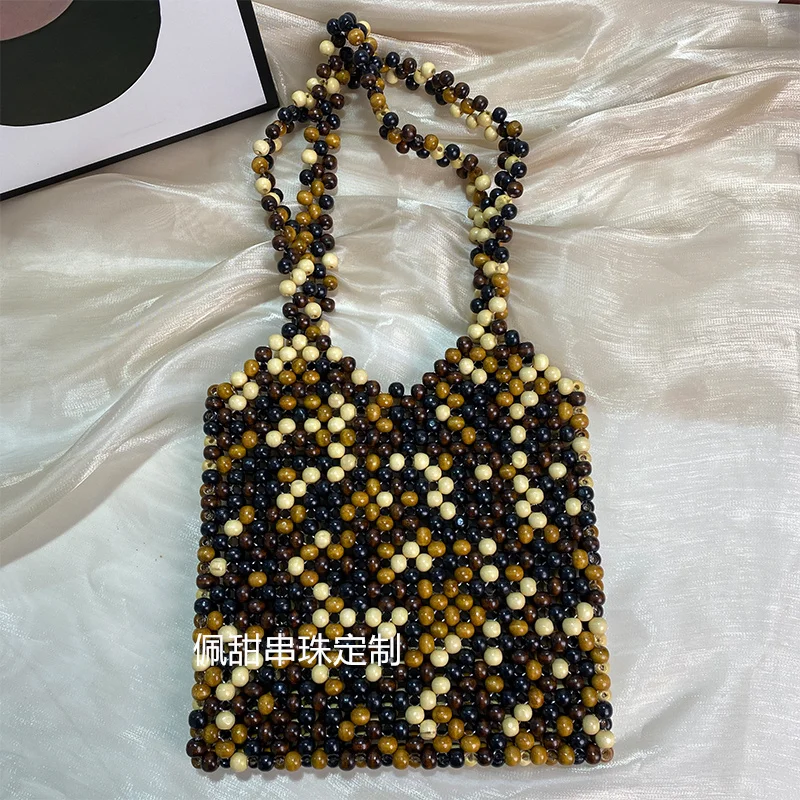 Customized Wood Bead Bag Designer Brand Box Ladies Hand Bags Handmade Women Party Purses Shoulder Summer 2024 New Messenger Bag
Customized Wood Bead Bag Designer Brand Box Ladies Hand Bags Handmade Women Party Purses Shoulder Summer 2024 New Messenger Bag