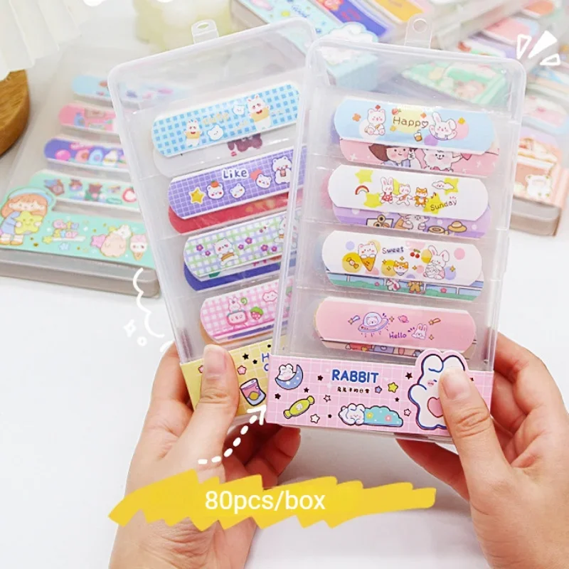 80Pcs/Box Cartoon PE Band Aid First Aid Strips for Children Kids Kawaii Plaster Wound Dressing Patch Cute Adhesive Bandages
80Pcs/Box Cartoon PE Band Aid First Aid Strips for Children Kids Kawaii Plaster Wound Dressing Patch Cute Adhesive Bandages