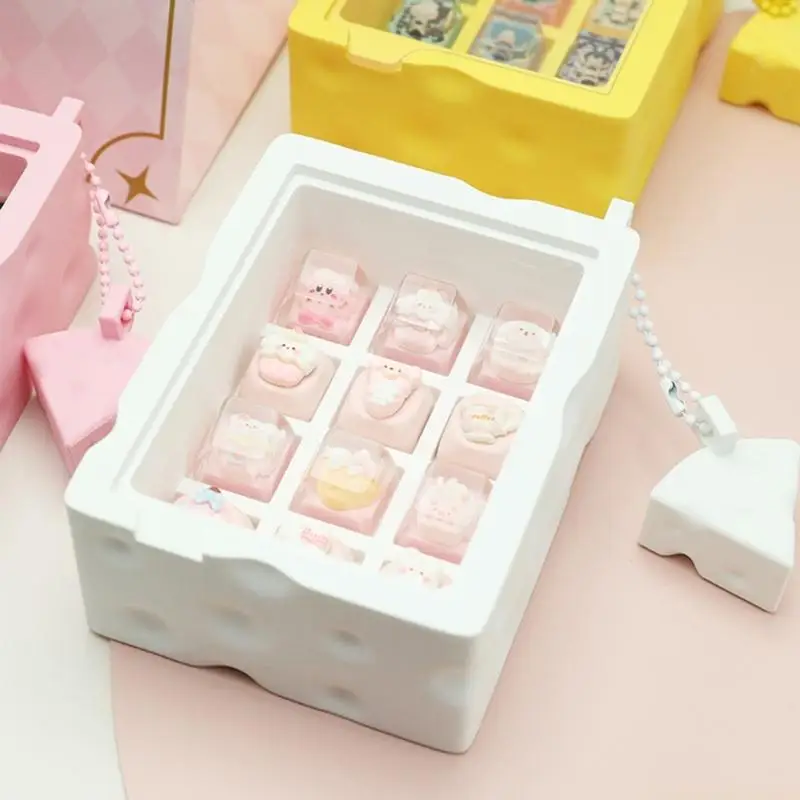 Keycap Organiser Box Multiple Section Storage Case Gift For Keyboards Lover