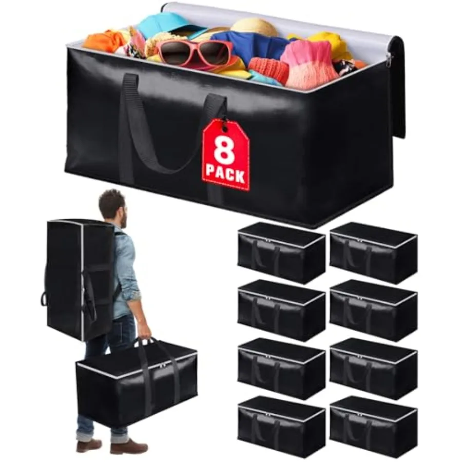 Heavy-Duty and Extra Capacity Moving Bags with Backpack Straps, Storage Totes with Double Zipper and Strong Handles, Packing Ba
Heavy-Duty and Extra Capacity Moving Bags with Backpack Straps, Storage Totes with Double Zipper and Strong Handles, Packing Ba