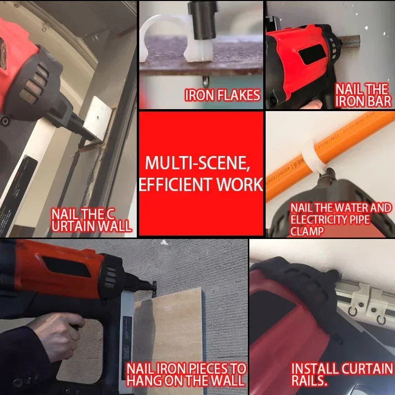 2025 MD-060 Gas Nail Gun Cement Nailing Steel Pneumatic Nail Gun Install Door And Window Wire Slot Nailing Gun 7.4V 2000mah
2025 MD-060 Gas Nail Gun Cement Nailing Steel Pneumatic Nail Gun Install Door And Window Wire Slot Nailing Gun 7.4V 2000mah