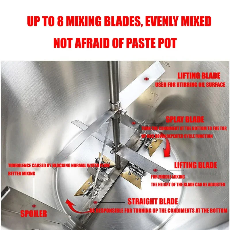 Commercial Hot Pot Bottom Frying Cooking Machine Bean Paste Chili Sauce Boiled Meat Mixed Sauce Mixer Machine Foror Sale
Commercial Hot Pot Bottom Frying Cooking Machine Bean Paste Chili Sauce Boiled Meat Mixed Sauce Mixer Machine Foror Sale