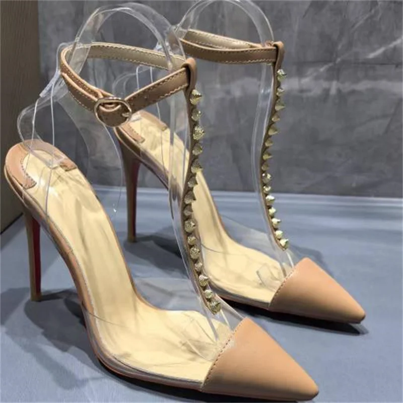 Big Rivets Shoes for Womens Pointed Toes High Heels Mixed Colors Female Sandals Ankle Strap Tacones Luxury Sewing Lines Chassure
Big Rivets Shoes for Womens Pointed Toes High Heels Mixed Colors Female Sandals Ankle Strap Tacones Luxury Sewing Lines Chassure