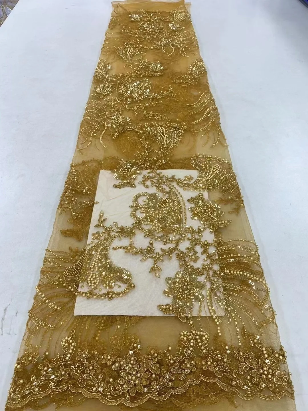 French Velvet Sequins Lace Fabric 2024 High Quality Nigerian African Tulle Lace Fabric Embroidery Beaded Lace For Party Dress
French Velvet Sequins Lace Fabric 2024 High Quality Nigerian African Tulle Lace Fabric Embroidery Beaded Lace For Party Dress