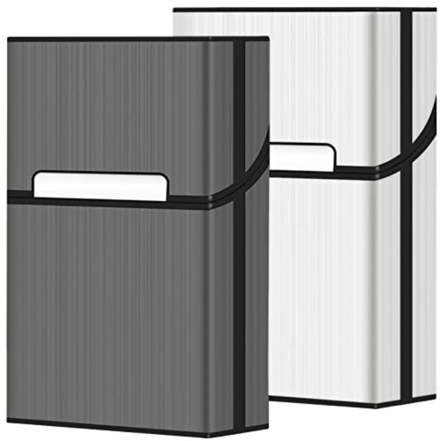 Cigarette Case 2 Pack,Magnetic Switch 20pcs Cigarette Holder Case for Men Women, Cigarettes Smoking Accessories, Metal and Plas
Cigarette Case 2 Pack,Magnetic Switch 20pcs Cigarette Holder Case for Men Women, Cigarettes Smoking Accessories, Metal and Plas