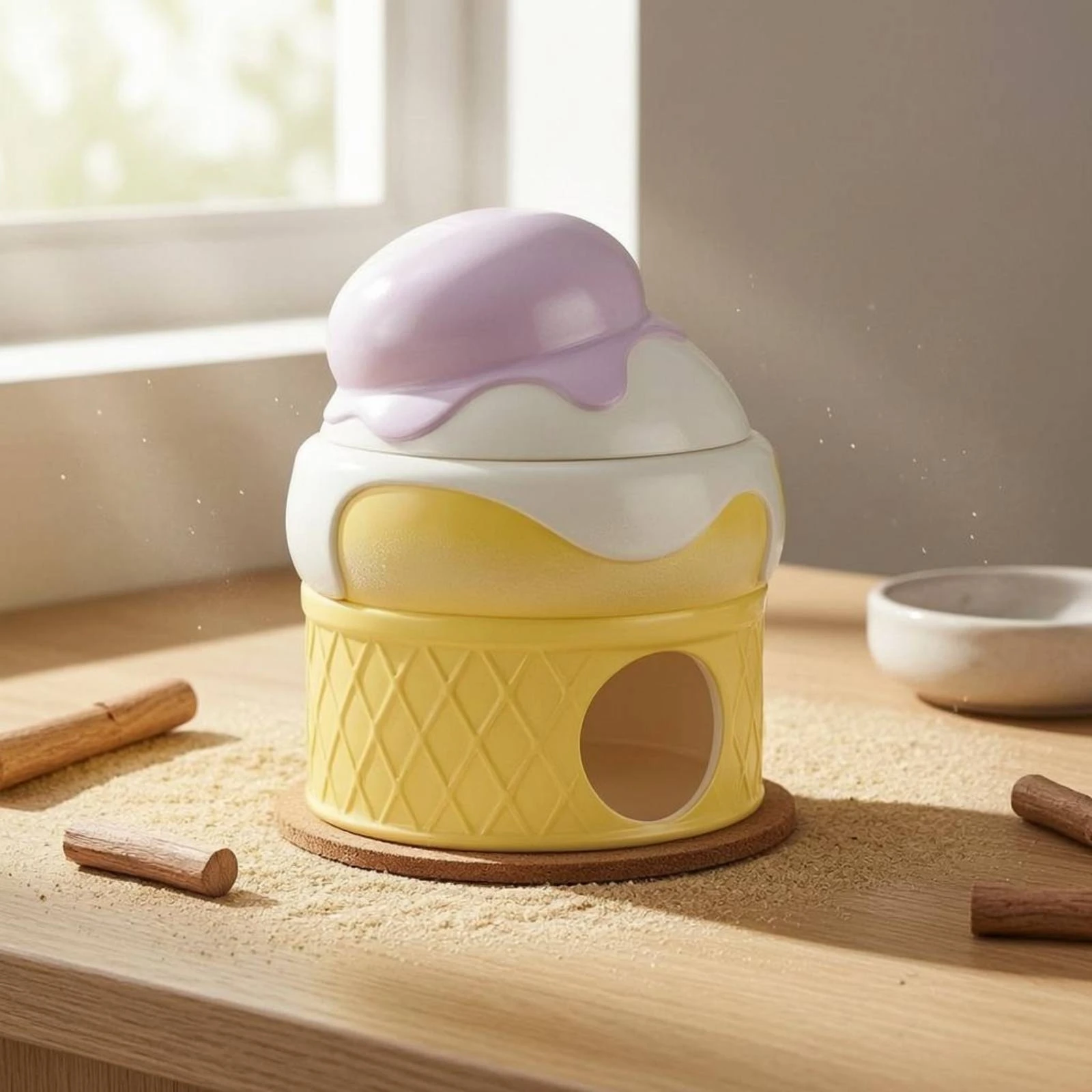 Ceramic Hamster Hideout Circular Doorway Hamster Cooling Shelter Ice Cream Cone Hideout Easy to Clean Small Pet House
Ceramic Hamster Hideout Circular Doorway Hamster Cooling Shelter Ice Cream Cone Hideout Easy to Clean Small Pet House