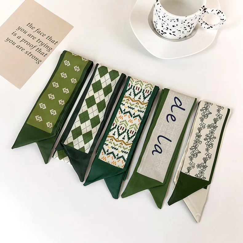 Scarf Satin Green Slim Long Hair Tie Decorative Ribbon for Bag Women Spring Summer Premium Stylish Flattering Chic
Scarf Satin Green Slim Long Hair Tie Decorative Ribbon for Bag Women Spring Summer Premium Stylish Flattering Chic