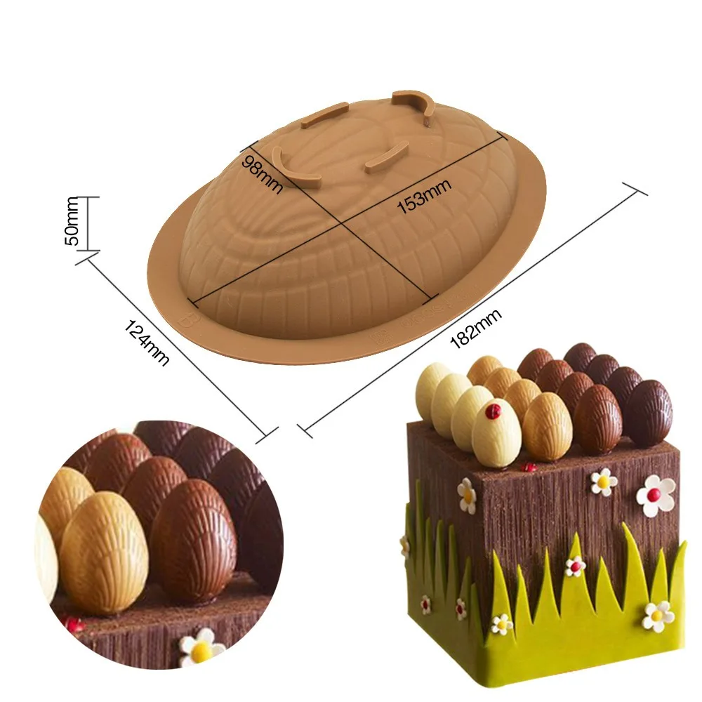 DIY Large Easter Egg Mold Silicone Happy Easter Candy Mold Breakable Dinosaur Eggs 3D Chocolate Mold
DIY Large Easter Egg Mold Silicone Happy Easter Candy Mold Breakable Dinosaur Eggs 3D Chocolate Mold