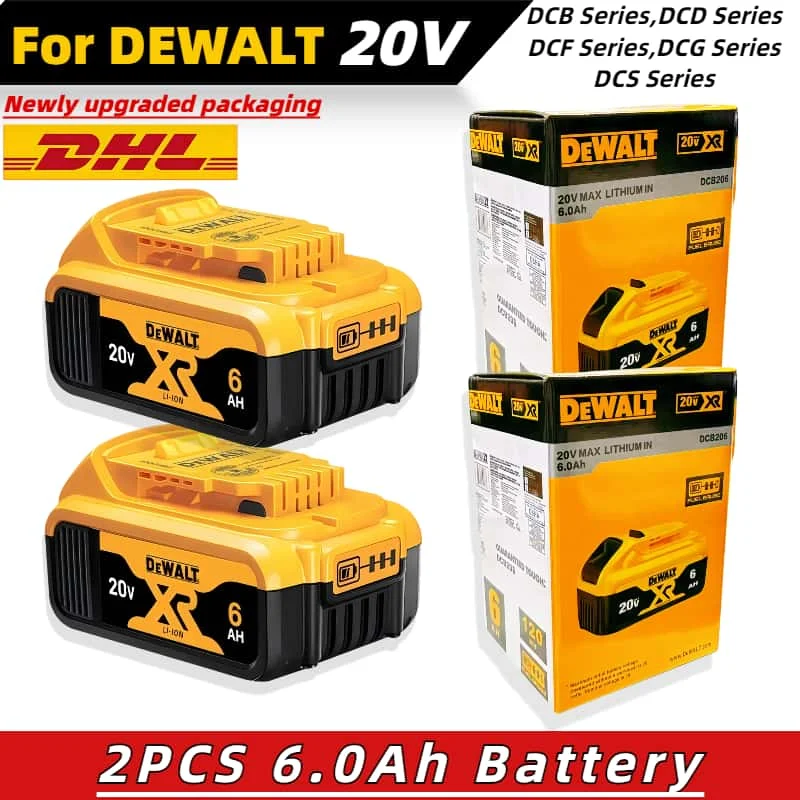 Original/Genuine Dewalt 20V Battery, 2AH 5AH 6AH Rechargeable Lithium Ion Battery, Dewalt DCB200 Power Tool Replacement Battery
Original/Genuine Dewalt 20V Battery, 2AH 5AH 6AH Rechargeable Lithium Ion Battery, Dewalt DCB200 Power Tool Replacement Battery