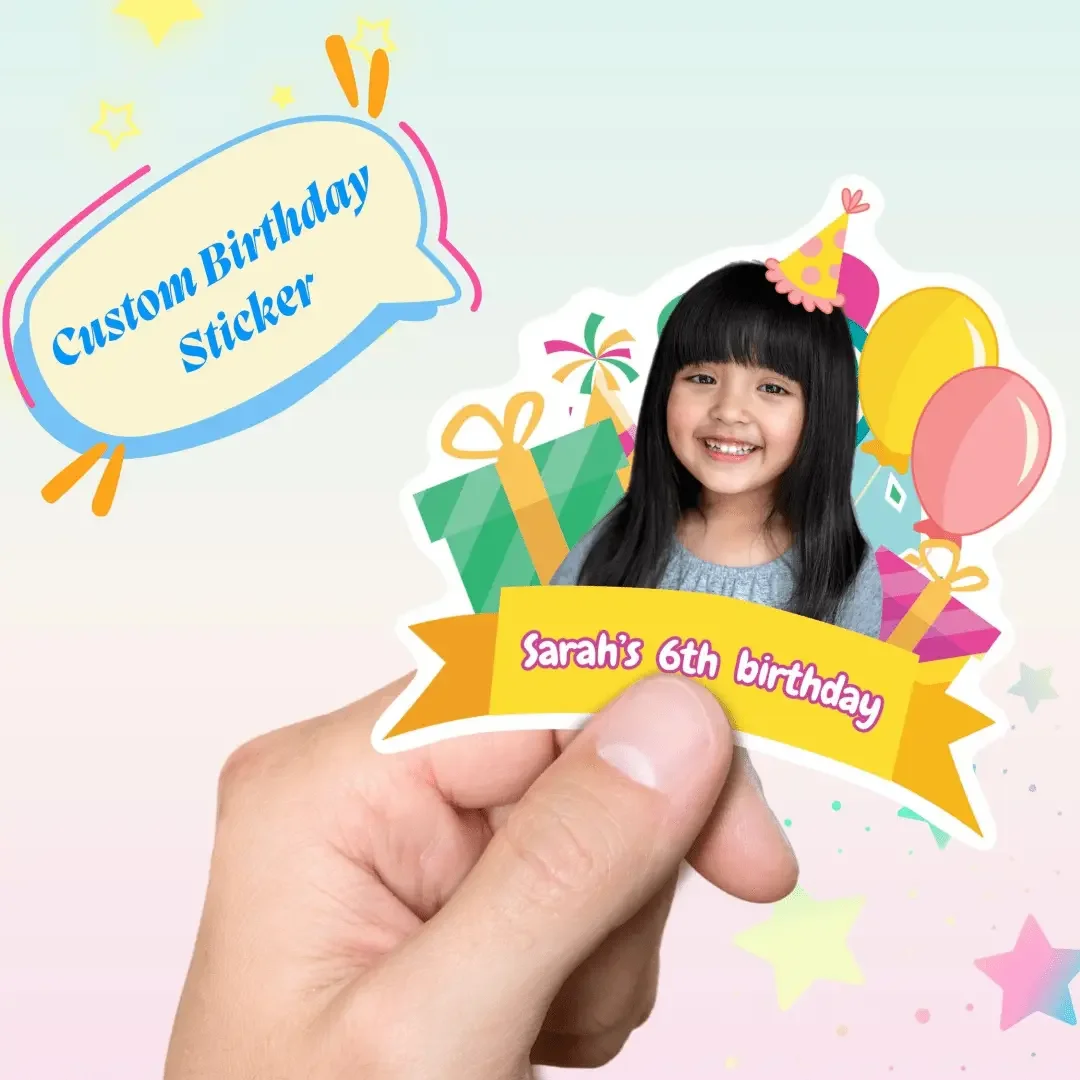 Personalized Lace Face Birthday Stickers | Custom Name, Age & Color | Multi-Size Lace Stickers for Birthday Party, Cake Decor
Personalized Lace Face Birthday Stickers | Custom Name, Age & Color | Multi-Size Lace Stickers for Birthday Party, Cake Decor