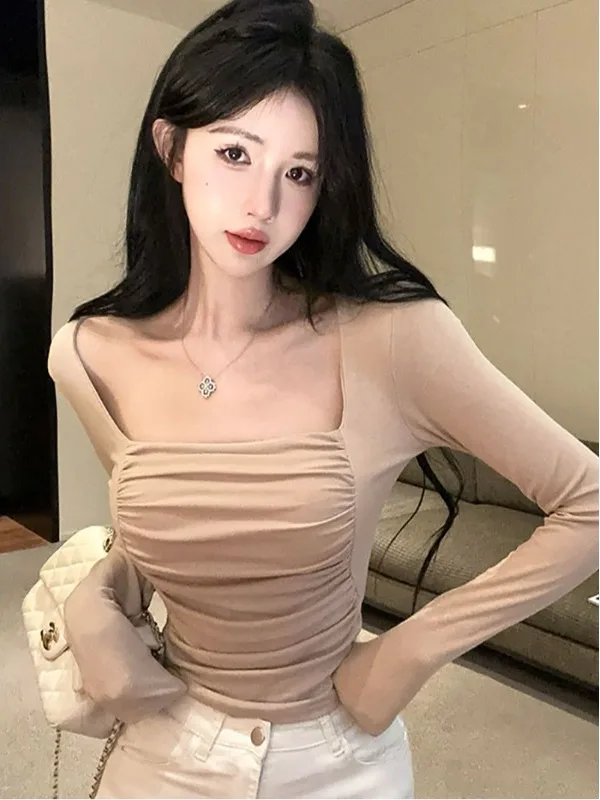 Sexy Pure Desire Spicy Girl Square Collar Long Sleeve T-Shirt Women's Autumn Winter with Chest Pad Base Shirt Inner Wear Sexy...
Sexy Pure Desire Spicy Girl Square Collar Long Sleeve T-Shirt Women's Autumn Winter with Chest Pad Base Shirt Inner Wear Sexy...