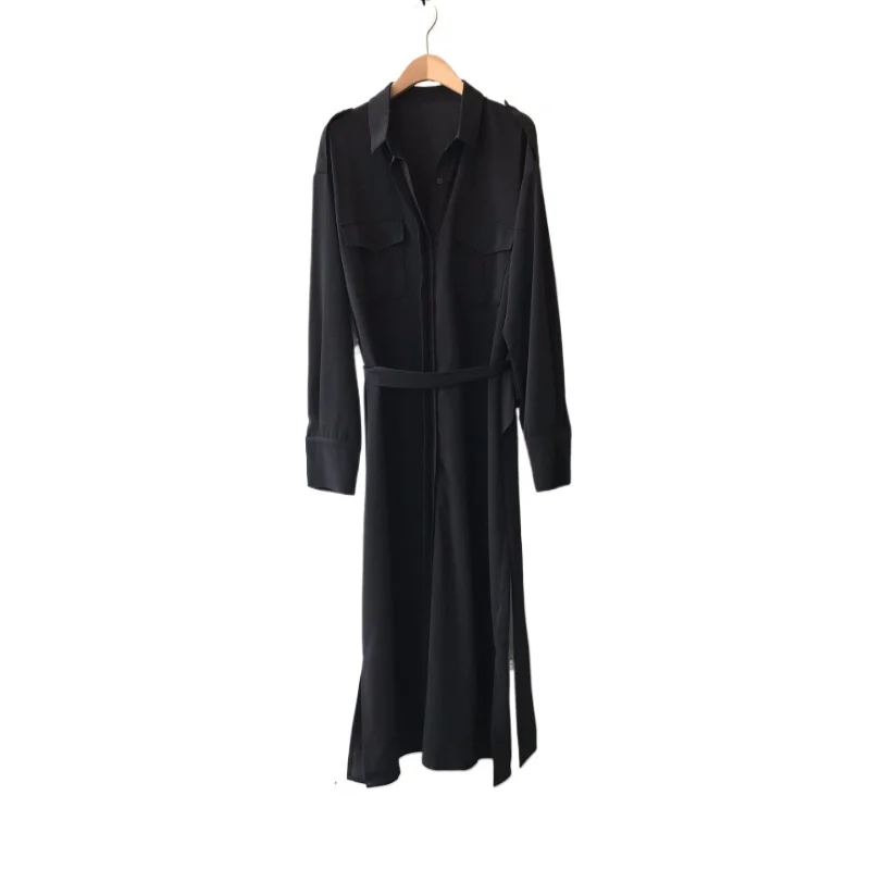 Women2024 Autumn New Trench Coat Black Windbreaker Lapel With Belt Jackets Dress Elegant Trenchcoat Single Breasted Pockets
Women2024 Autumn New Trench Coat Black Windbreaker Lapel With Belt Jackets Dress Elegant Trenchcoat Single Breasted Pockets