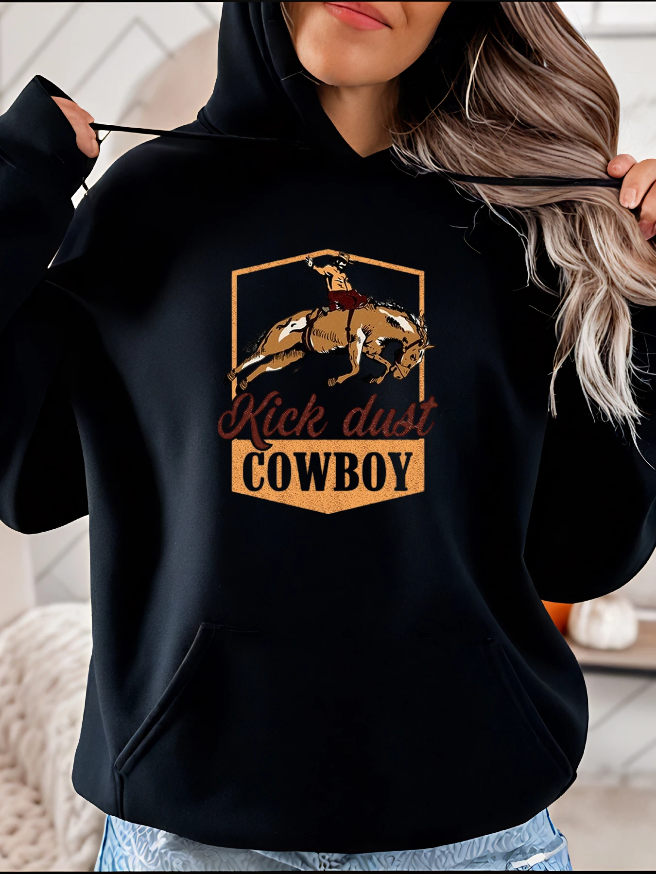 Ковбойская толстовка с капюшоном Kick Dust, пуловер с ковбойским принтом, толстовка в западном стиле, женская повседневная одежда 280
Ковбойская толстовка с капюшоном Kick Dust, пуловер с ковбойским принтом, толстовка в западном стиле, женская повседневная одежда 280