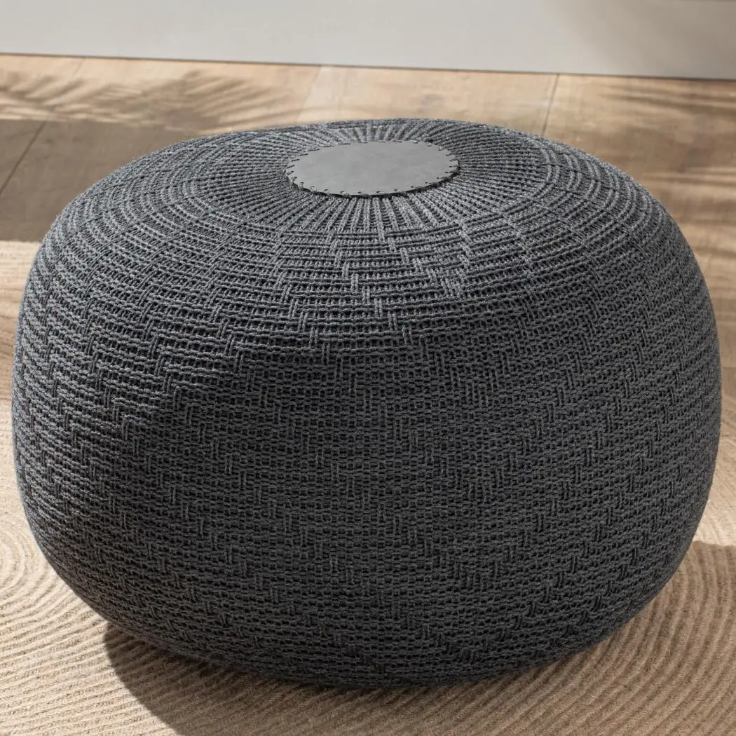 Large Round Knit Ottoman Footstool, Acrylic Pouf Chair for Living Room, 20"W x 15"H Anthracite
Large Round Knit Ottoman Footstool, Acrylic Pouf Chair for Living Room, 20"W x 15"H Anthracite