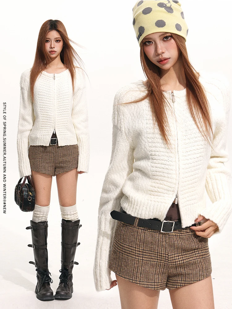 Белый вязаный свитер с двойной молнией, женский зимний ленивый круглый Ne ort, повседневная внутренняя одежда, топ, простой свободный крой, длинный...
Белый вязаный свитер с двойной молнией, женский зимний ленивый круглый Ne ort, повседневная внутренняя одежда, топ, простой свободный крой, длинный...