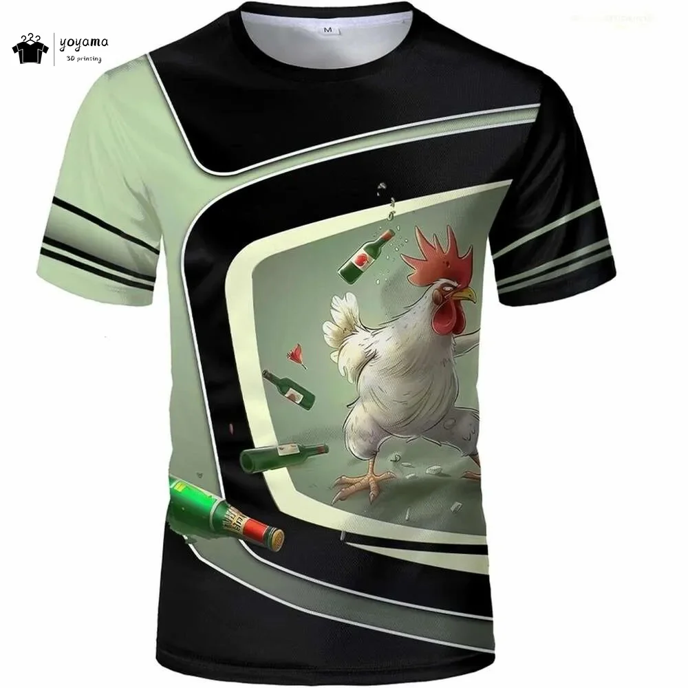 Men's Funny T-Shirt 3D Chicken Print Short Sleeve Tee Fashion Casual Summer Tops Animal Graphic T-Shirt Oversized Men's Clothing
Men's Funny T-Shirt 3D Chicken Print Short Sleeve Tee Fashion Casual Summer Tops Animal Graphic T-Shirt Oversized Men's Clothing