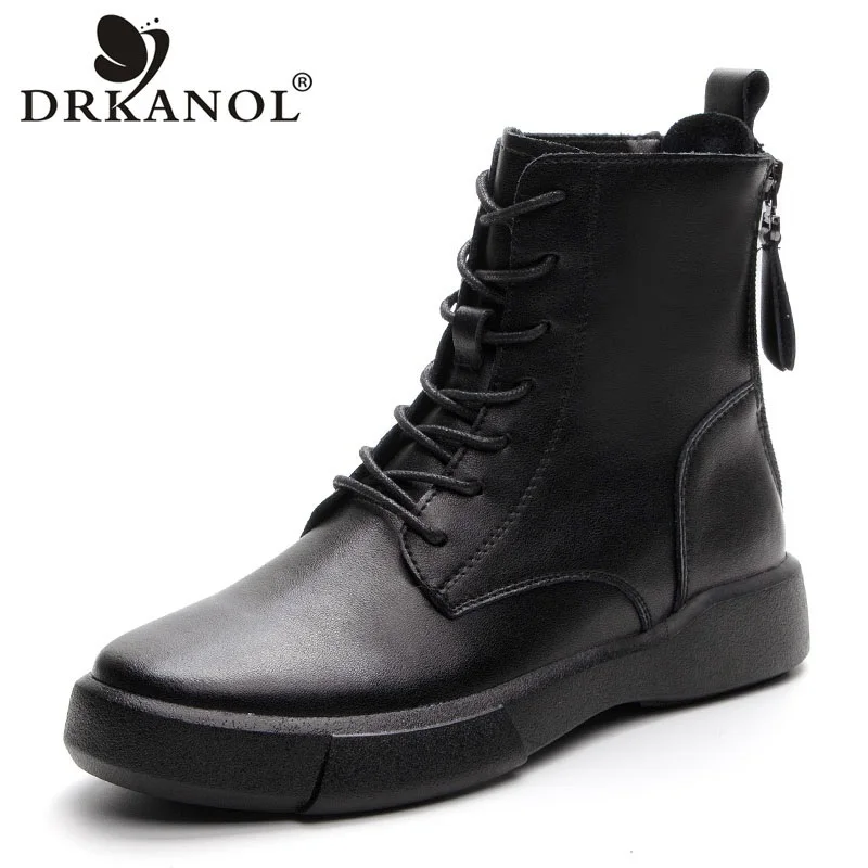 DRKANOL женские ботильоны на плоской подошве осень-зима теплые плюшевые ботинки с круглым носком из натуральной воловьей кожи с молнией сзади повседневные короткие ботинки большого размера 35-43 
DRKANOL женские ботильоны на плоской подошве осень-зима теплые плюшевые ботинки с круглым носком из натуральной воловьей кожи с молнией сзади повседневные короткие ботинки большого размера 35-43