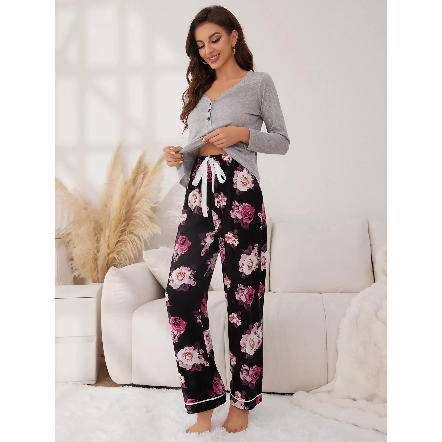 Women's Autumn/Winter Pajamas Flower Sleeve Long Pants Two Piece Home Clothes Wildberries
Women's Autumn/Winter Pajamas Flower Sleeve Long Pants Two Piece Home Clothes Wildberries