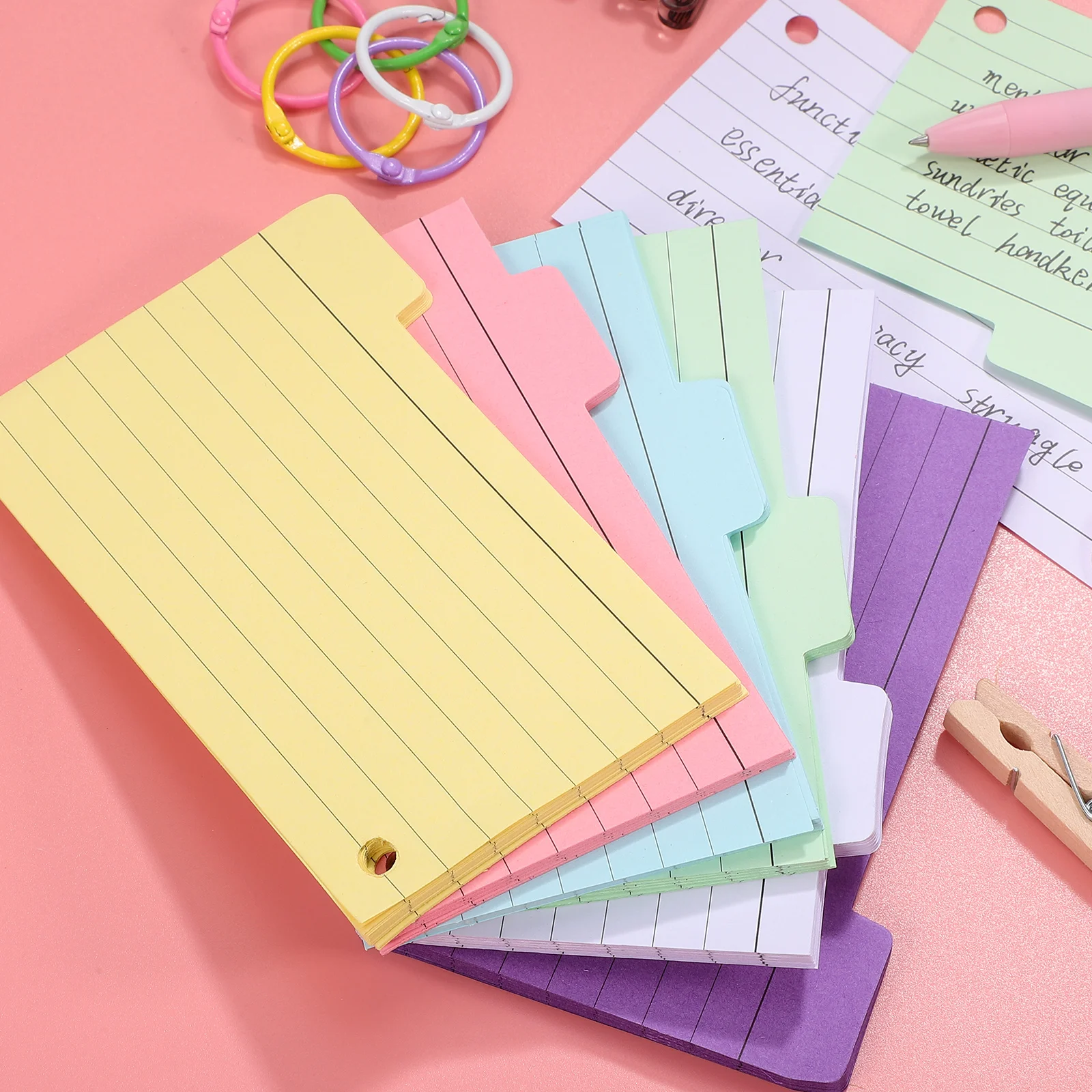 300 Sheets Index Cards Coil Memo Pad Flash Cards with Ring Colorful Flashcards Revision Cards for Studying Office NotePads Cards
300 Sheets Index Cards Coil Memo Pad Flash Cards with Ring Colorful Flashcards Revision Cards for Studying Office NotePads Cards