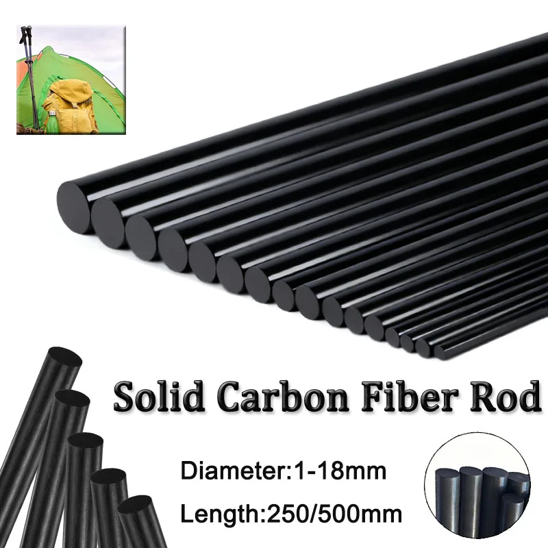1-18mm Carbon Fiber Round Solids Rod High Strength Light Weight Shaft 250/500mmLength DIY Composite Accessory for Airplane Model
1-18mm Carbon Fiber Round Solids Rod High Strength Light Weight Shaft 250/500mmLength DIY Composite Accessory for Airplane Model