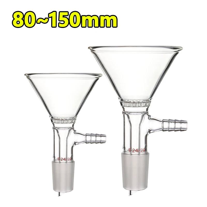 Triangular suction filter funnel, porous glass filter plate, pagoda mouth, nozzle marking glass feed funnel 80~150mm
Triangular suction filter funnel, porous glass filter plate, pagoda mouth, nozzle marking glass feed funnel 80~150mm