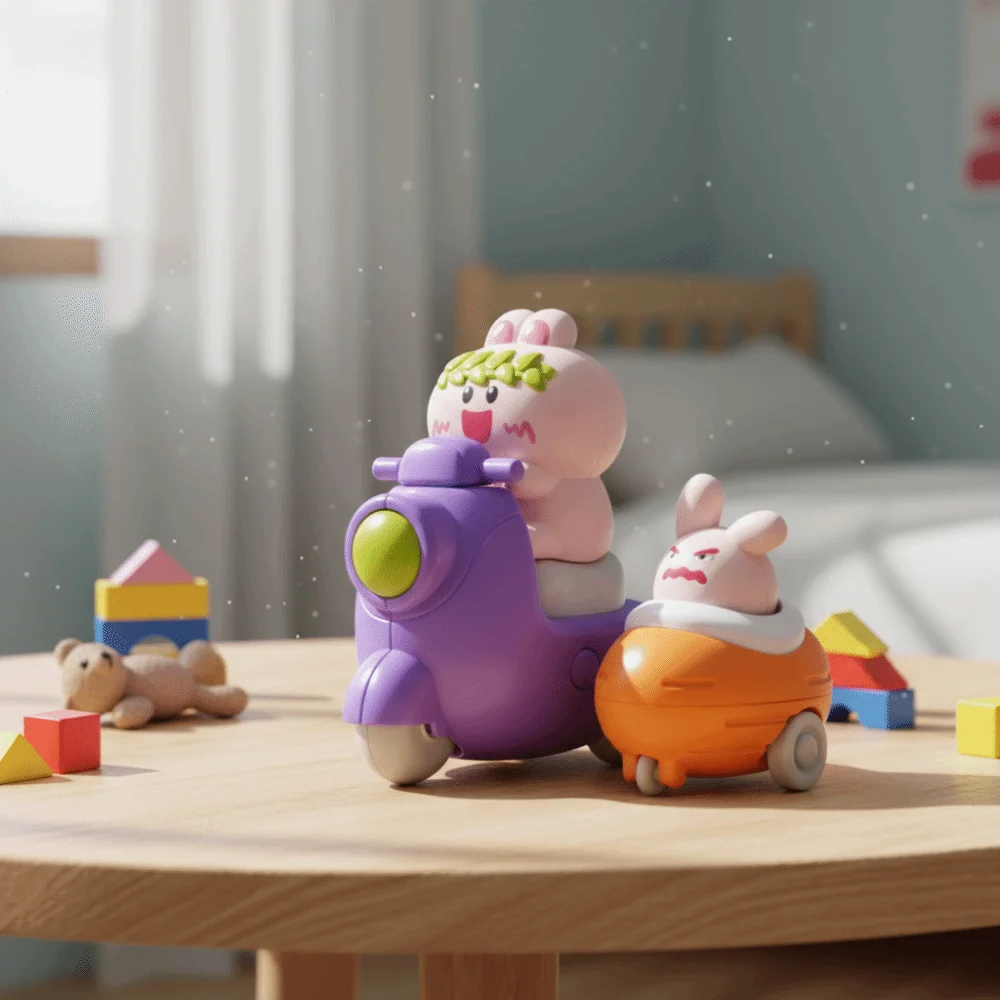 Cartoon Animal Design Press Tricycle Toy Soft Rubber Material Creative Pull Back Friction Car Fun Inertia Motor Cute Chick Shape
Cartoon Animal Design Press Tricycle Toy Soft Rubber Material Creative Pull Back Friction Car Fun Inertia Motor Cute Chick Shape