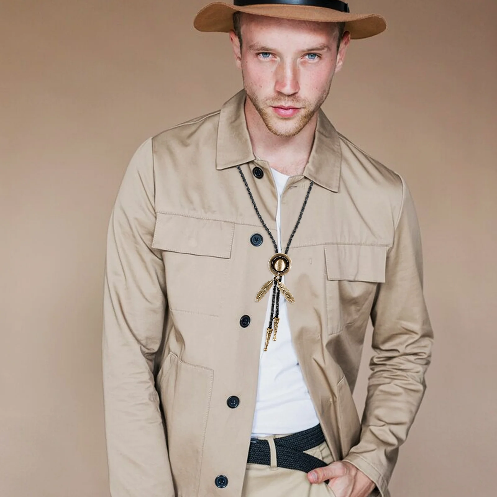 Pendant Western Tie Vintage Hat Necklace Men Bolo Adjustable Rope Metal Safe Practical Excellent Sturdy 
Pendant Western Tie Vintage Hat Necklace Men Bolo Adjustable Rope Metal Safe Practical Excellent Sturdy