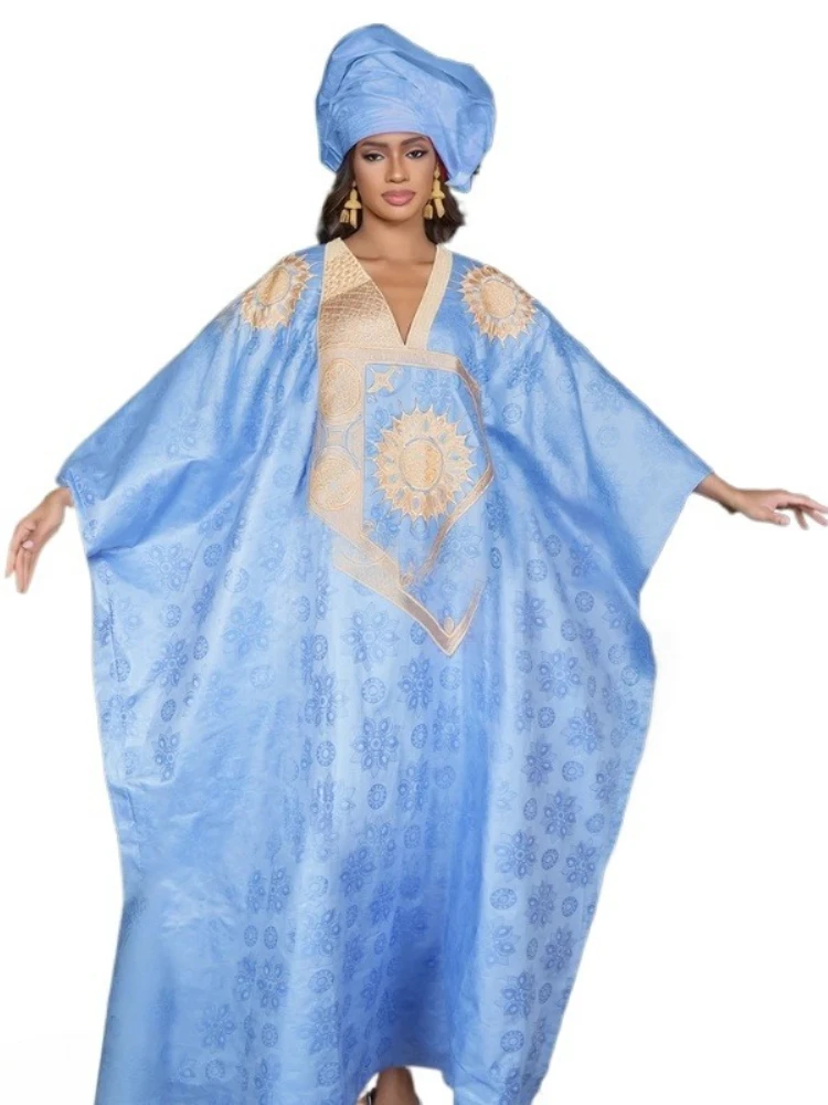 African Traditional Bazin Dresses for Women Plus Size Muslim Wedding Party Evening Gown Dashiki Embroidery Robe Africa Clothing
African Traditional Bazin Dresses for Women Plus Size Muslim Wedding Party Evening Gown Dashiki Embroidery Robe Africa Clothing