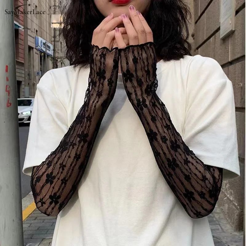 Summer Long Lace Gloves Hollow-Out Fingerless Women Sun Protection Sleeves Mesh Lace Thin Hand Gym Gloves Sunscreen Accessories
Summer Long Lace Gloves Hollow-Out Fingerless Women Sun Protection Sleeves Mesh Lace Thin Hand Gym Gloves Sunscreen Accessories