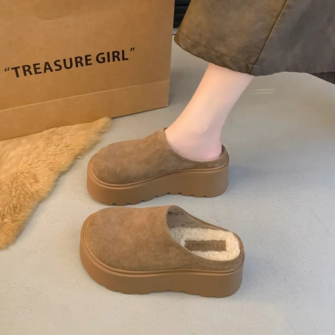 Comfortable Thick Bottom Slip-On Shoes Women's Winter New Style Casual Versatile Cotton Slippers Increased Head Covering
Comfortable Thick Bottom Slip-On Shoes Women's Winter New Style Casual Versatile Cotton Slippers Increased Head Covering