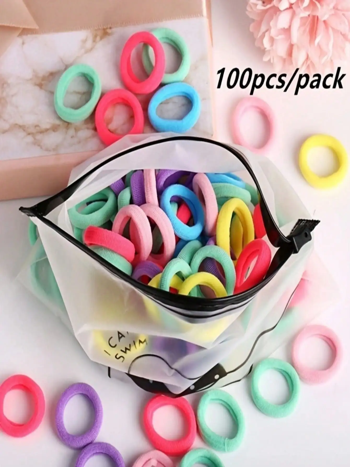 100pcs Seamless Children Hair Ties, Elastic Hair Bands With No Damage To Hair, Cute Mixed Color Candy Hair Tie
100pcs Seamless Children Hair Ties, Elastic Hair Bands With No Damage To Hair, Cute Mixed Color Candy Hair Tie