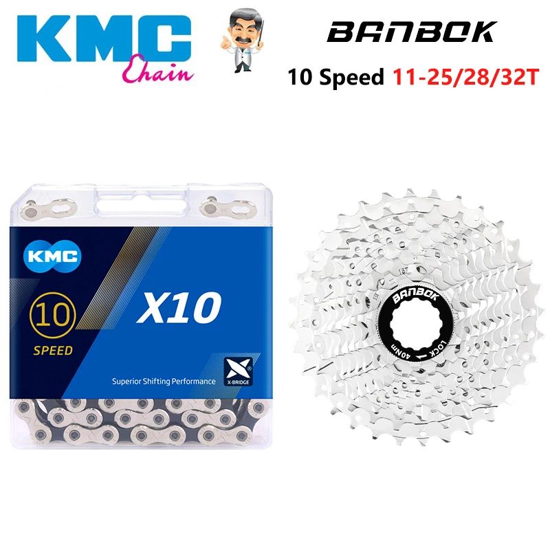 BANBOK 10-скоростная кассетная звездочка для шоссейного велосипеда 11-25T/28T/32T X10 10V оригинальные велосипедные цепи, комплект маховика, детали
BANBOK 10-скоростная кассетная звездочка для шоссейного велосипеда 11-25T/28T/32T X10 10V оригинальные велосипедные цепи, комплект маховика, детали
