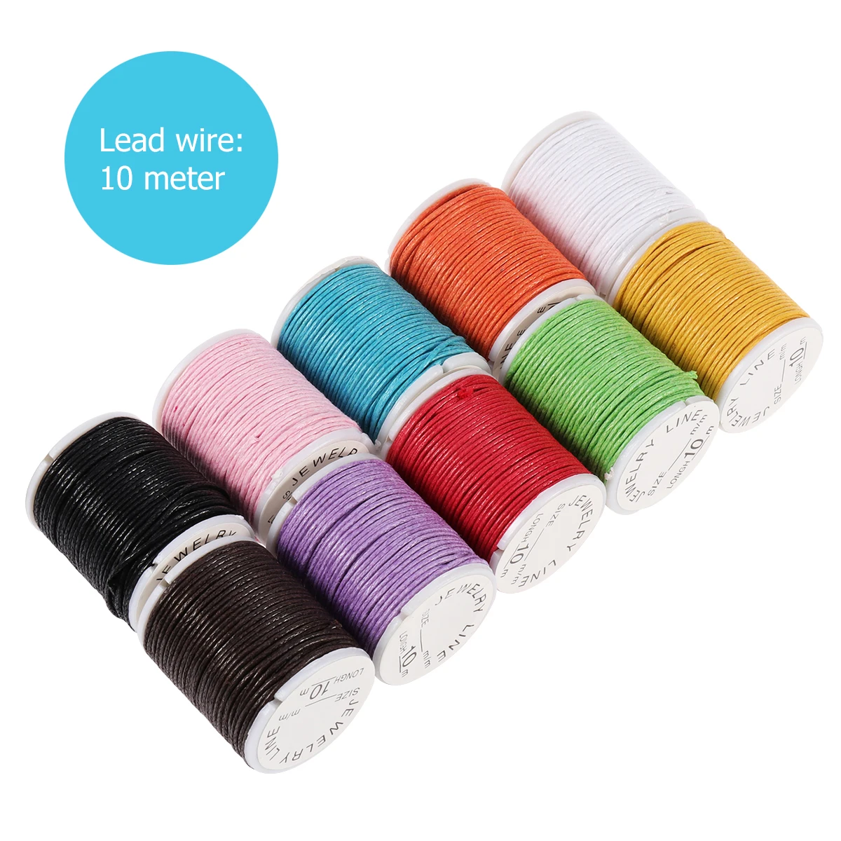 ROSENICE 10pcs 10M 1MM Waxed Cotton Cords Strings Ropes for DIY Necklace Bracelet Craft Making (Random Color)
ROSENICE 10pcs 10M 1MM Waxed Cotton Cords Strings Ropes for DIY Necklace Bracelet Craft Making (Random Color)