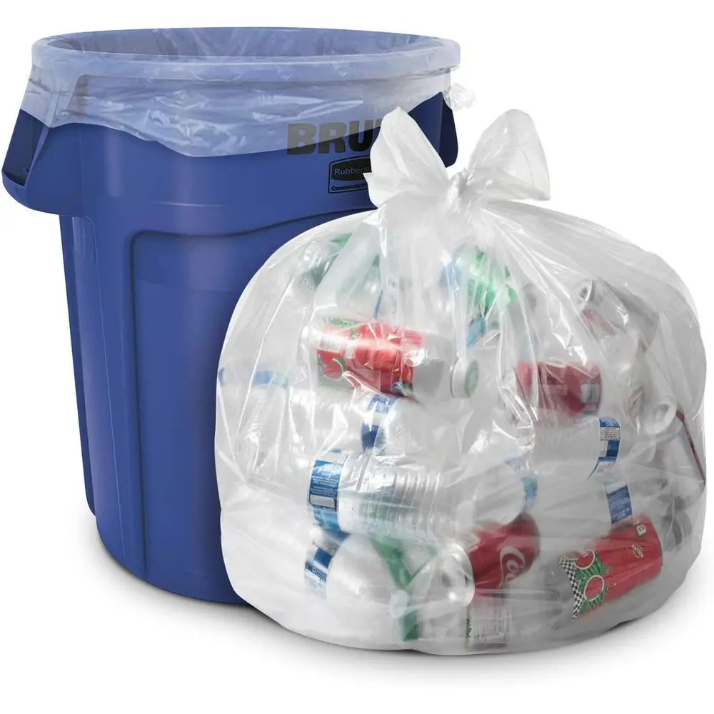 Heavy-Duty 33 Gallon Clear Trash Bags, 33 x 39, 1.5 MIL, Pack of 100
Heavy-Duty 33 Gallon Clear Trash Bags, 33 x 39, 1.5 MIL, Pack of 100