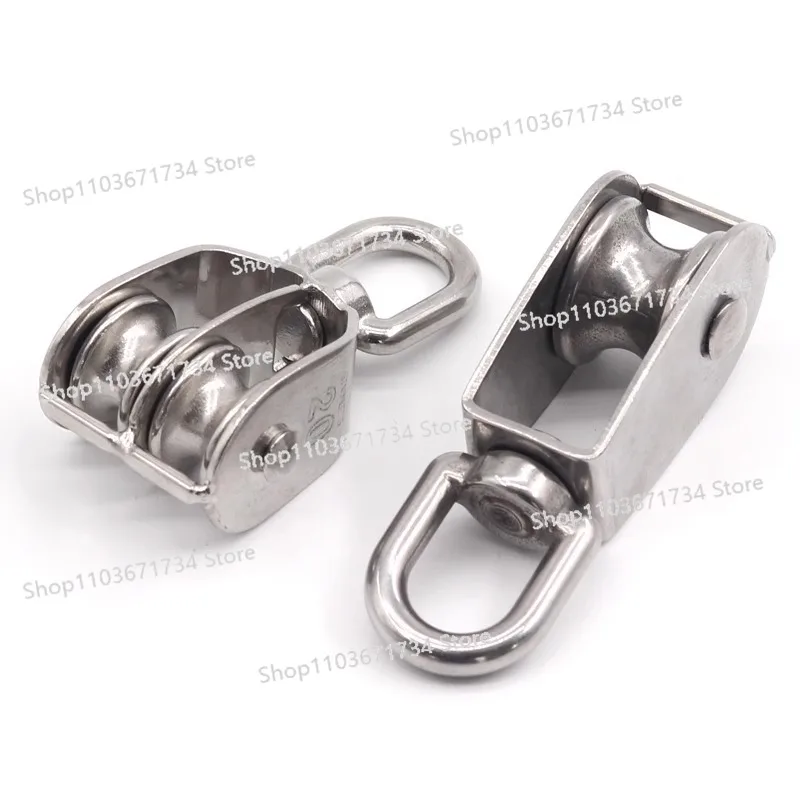 304 Stainless Steel Pulley Wire Rope U-shaped Fixed Pulley Hook Wheel Roller Single and Double Wheel
304 Stainless Steel Pulley Wire Rope U-shaped Fixed Pulley Hook Wheel Roller Single and Double Wheel