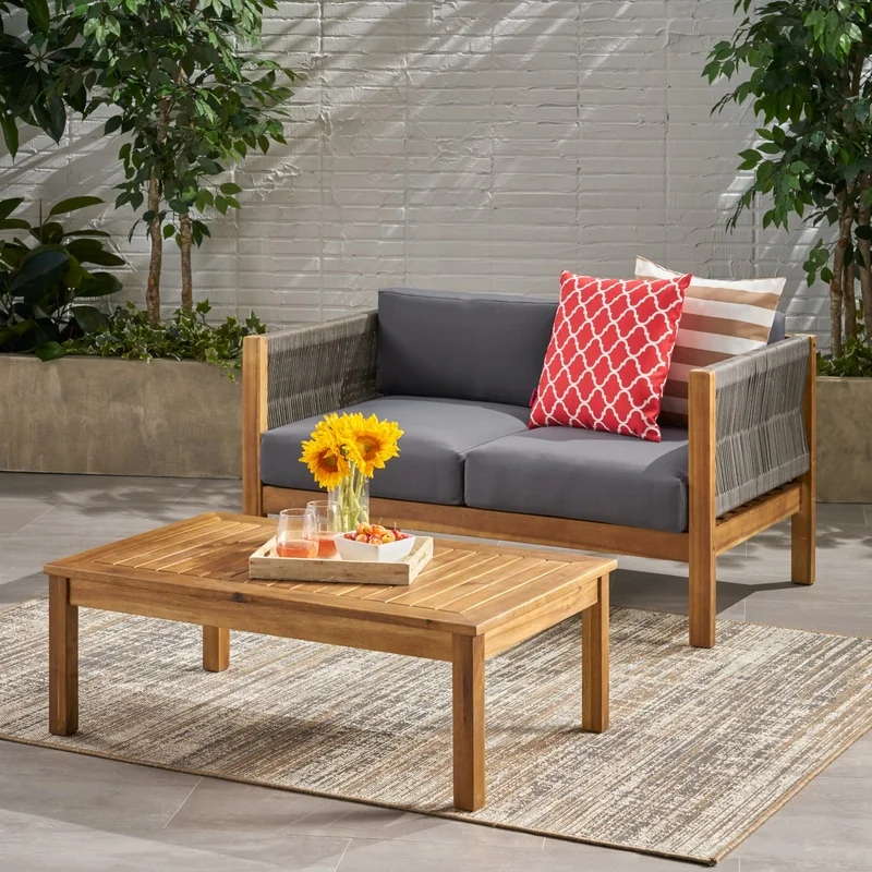 Acacia Wood Patio Conversation Set with Cushioned Seating and Coffee Table, Minimalist Outdoor Furniture for Garden, Backyard, Porch, Poolside
Acacia Wood Patio Conversation Set with Cushioned Seating and Coffee Table, Minimalist Outdoor Furniture for Garden, Backyard, Porch, Poolside