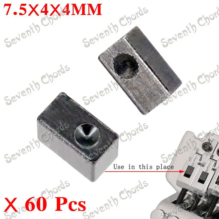 60 Pcs 2 Color Tremolo Bridge String Saddle Insert String Lock Blocks -Guitar Clamp String Metal Block /7.5 X 4 X 4MM
60 Pcs 2 Color Tremolo Bridge String Saddle Insert String Lock Blocks -Guitar Clamp String Metal Block /7.5 X 4 X 4MM