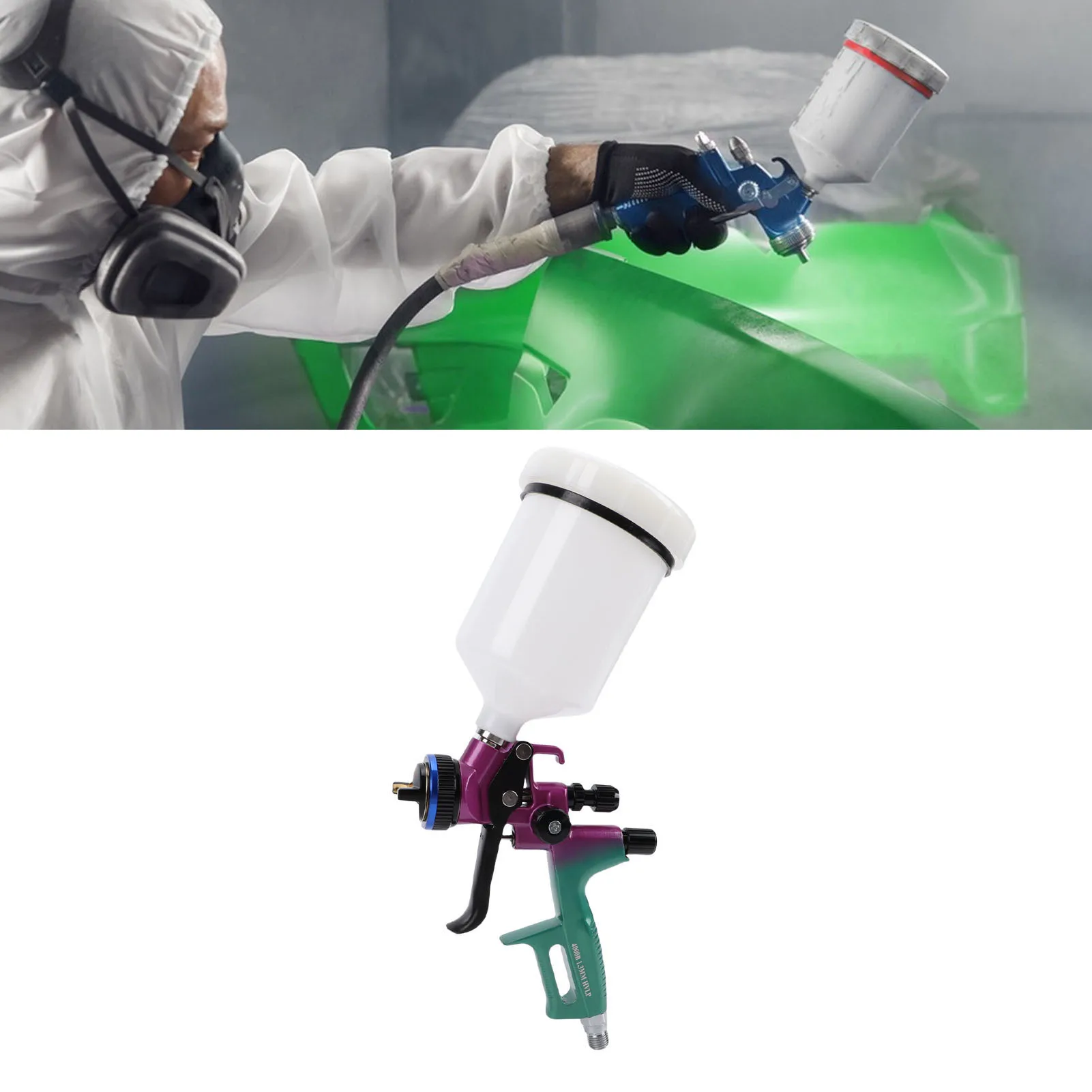 HVLP Spray Gun Kit Professional Paint Sprayer for Furniture Wall Art Projects Painting with 600ml Cup 1.3mm Nozzle
HVLP Spray Gun Kit Professional Paint Sprayer for Furniture Wall Art Projects Painting with 600ml Cup 1.3mm Nozzle