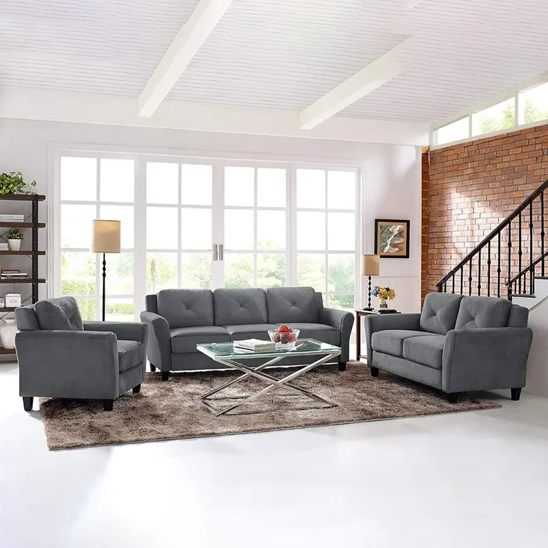 Living Room Sofa, Cushioned Backrest Loveseat&3-seater Sofa Armchair Sectional Recliner Sofa Couch Luxury Bedroom Set Furniture
Living Room Sofa, Cushioned Backrest Loveseat&3-seater Sofa Armchair Sectional Recliner Sofa Couch Luxury Bedroom Set Furniture