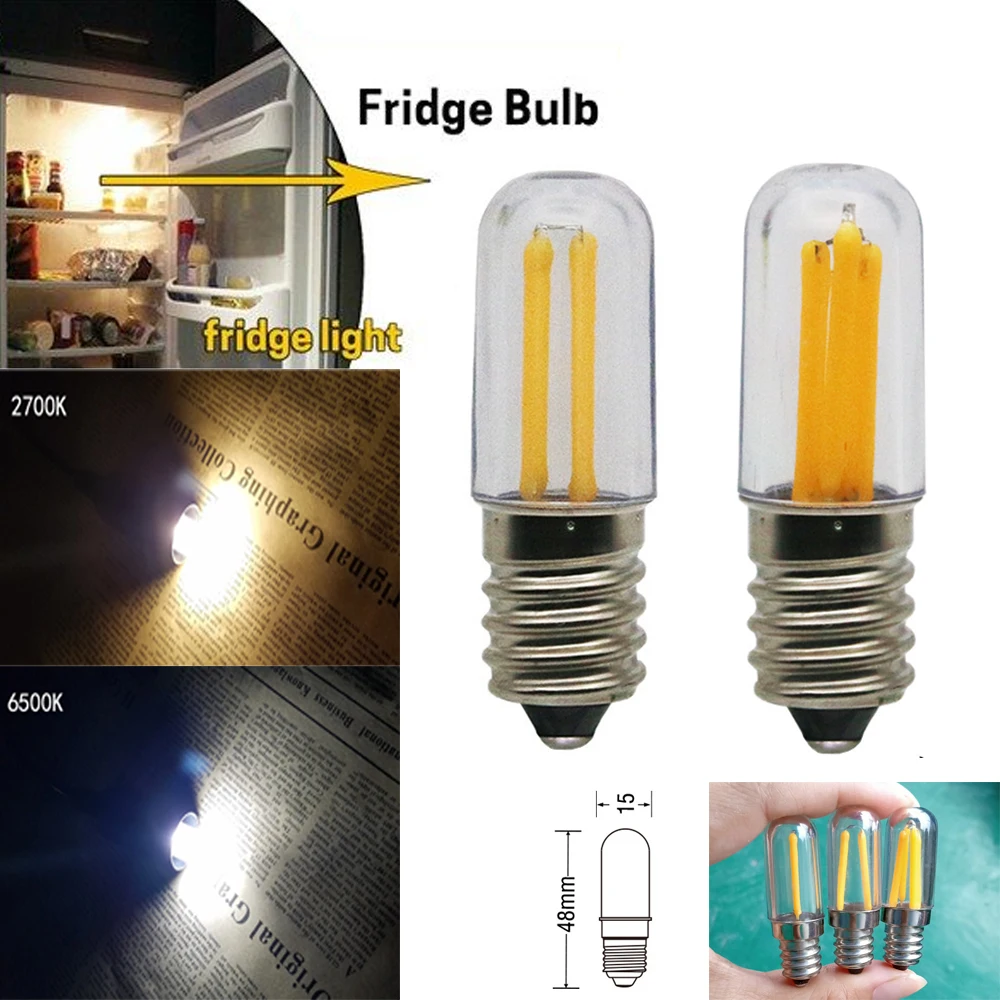 5PCS Dimmable AC 110V 220V Mini E14 E12 LED Fridge Freezer Filament Light COB Bulbs Lamp 1W 2W 4W Decorative Night Lamp for home
5PCS Dimmable AC 110V 220V Mini E14 E12 LED Fridge Freezer Filament Light COB Bulbs Lamp 1W 2W 4W Decorative Night Lamp for home