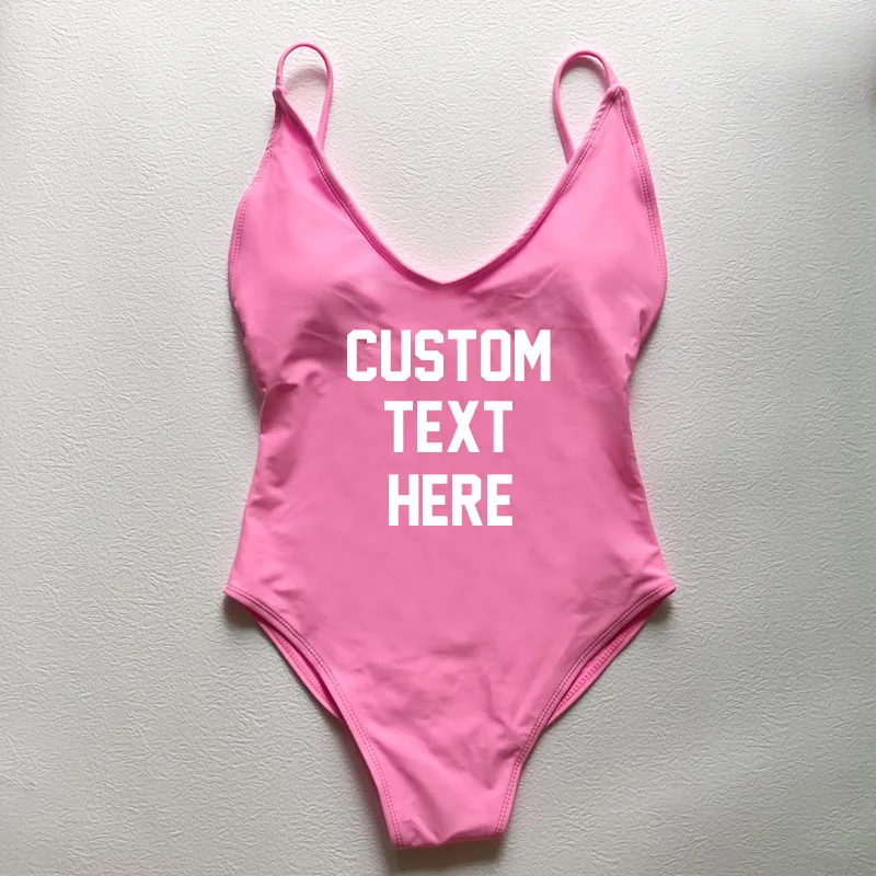 Sexy One Piece Swimsuit Women Swimwear Custom text Thong Bikini Bathing Suit maillot de bain femme Padded Swimming Suit femme
Sexy One Piece Swimsuit Women Swimwear Custom text Thong Bikini Bathing Suit maillot de bain femme Padded Swimming Suit femme