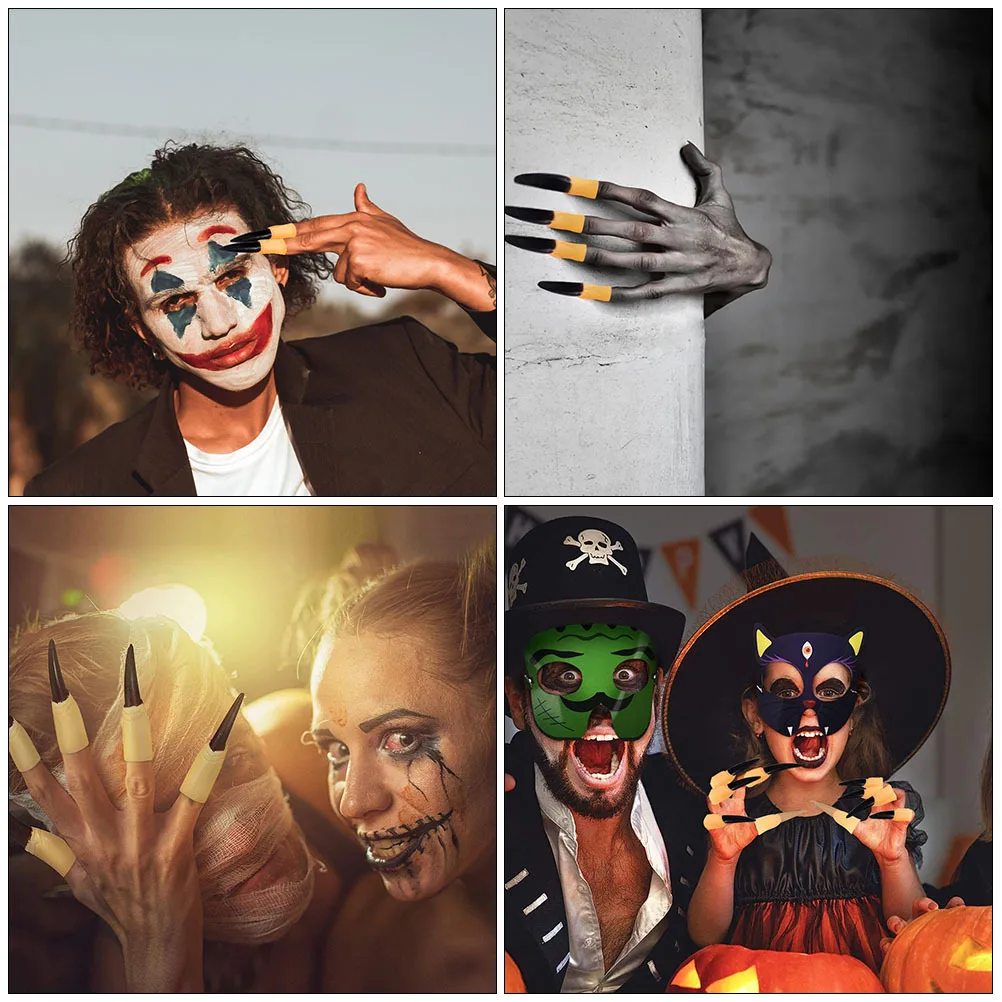 50pcs Fake Finger Cots Halloween Scary Cosplay Zombie Nails Covers Rubber Durable Party Props For Masquerade Witch Costume
50pcs Fake Finger Cots Halloween Scary Cosplay Zombie Nails Covers Rubber Durable Party Props For Masquerade Witch Costume